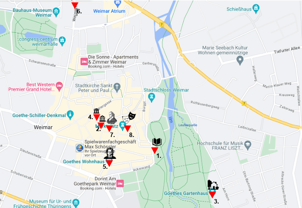 Stadtplan Weimar erstellt von Studierenden des ZBW_LDS